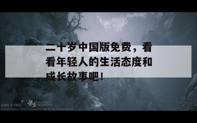 二十岁中国版免费，看看年轻人的生活态度和成长故事吧！