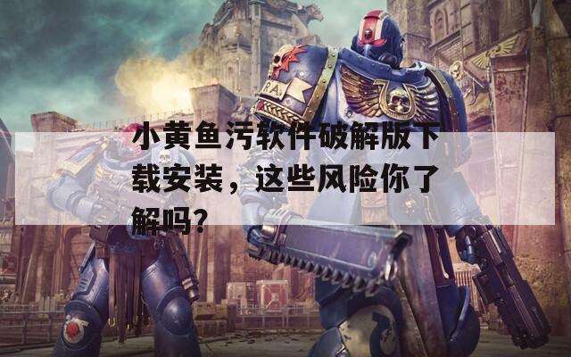 小黄鱼污软件破解版下载安装，这些风险你了解吗？